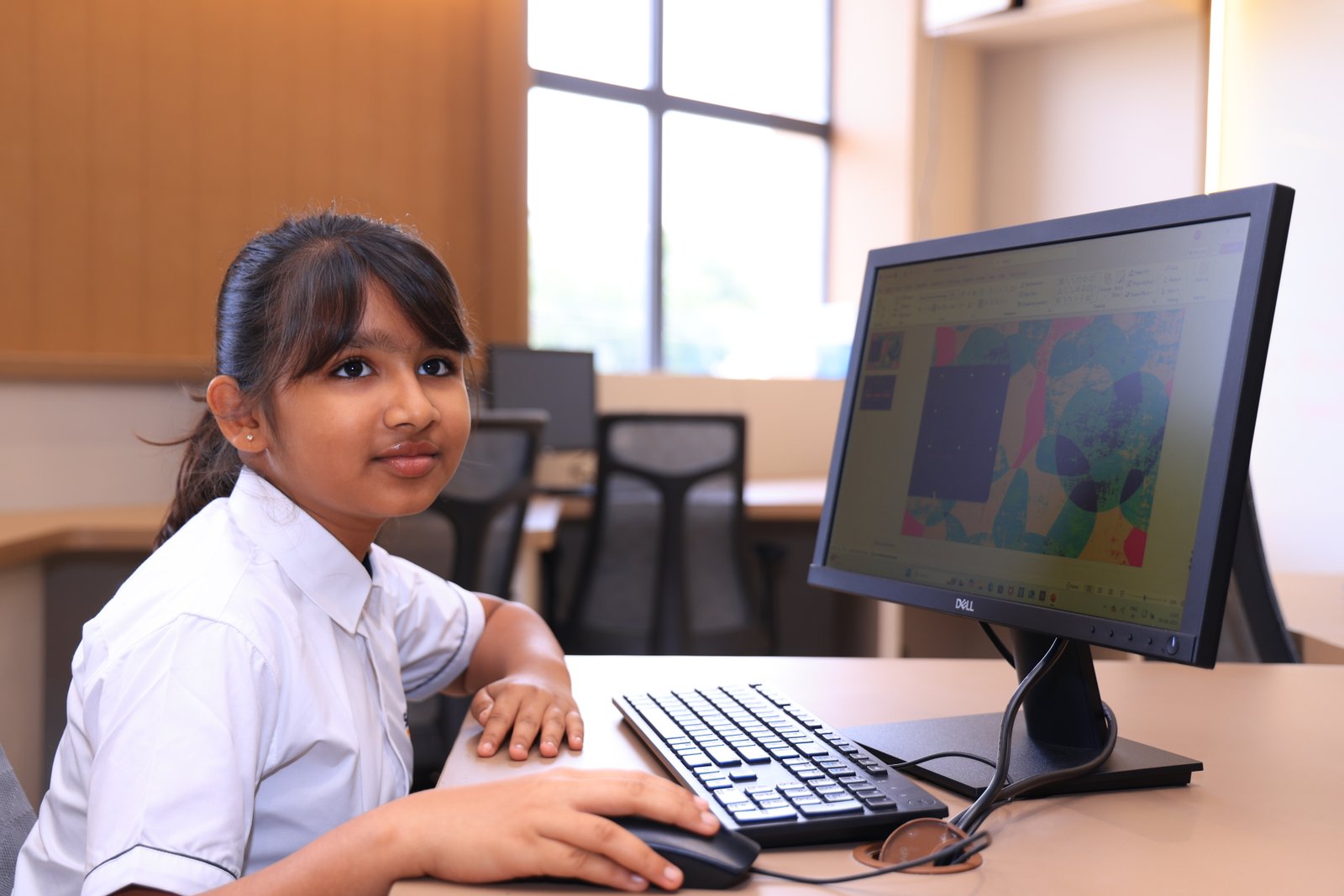 School computer lab with modern PCs