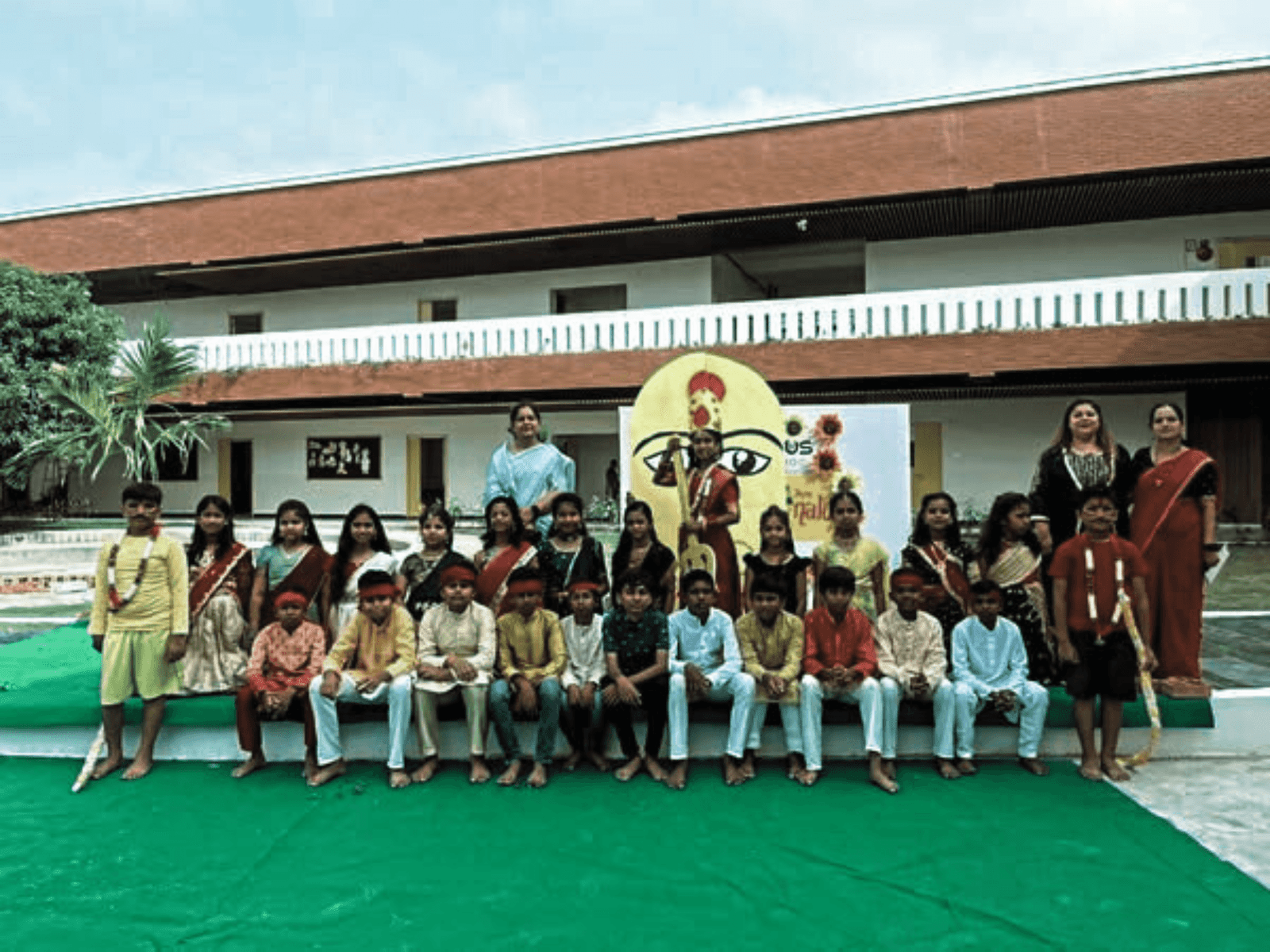 Bonalu festival celebration at quality schools BN Reddy Nagar - Sanctus World School traditional cultural event