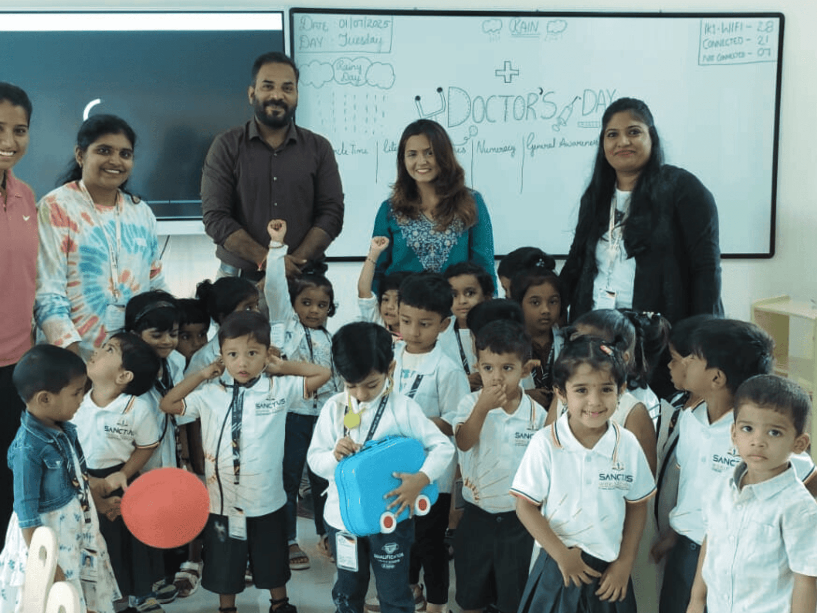 Doctors Day celebration at leading schools BN Reddy Nagar - Sanctus World School honoring healthcare heroes