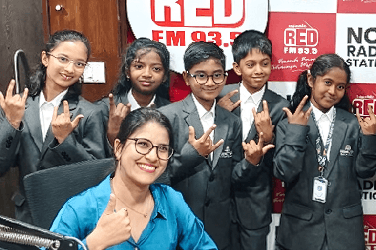 Red FM feature with students from best schools in BN Reddy Nagar - Sanctus World School