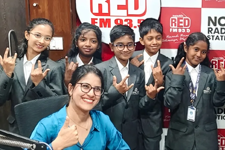 Red FM feature with students from best schools in BN Reddy Nagar - Sanctus World School