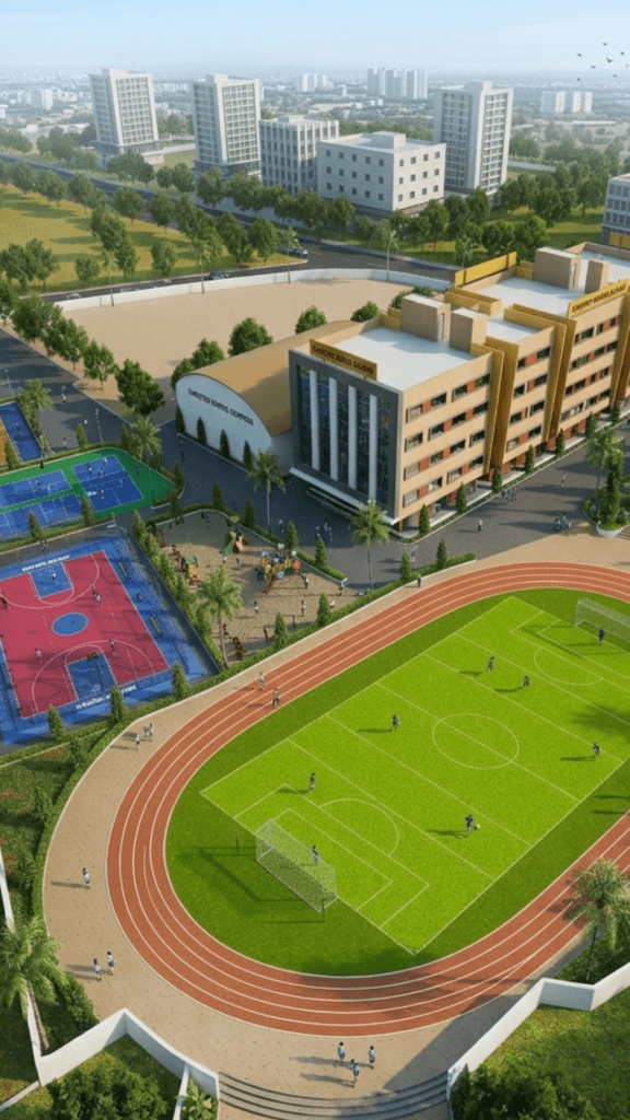 Modern educational facilities and campus view at the best school in Hayathnagar