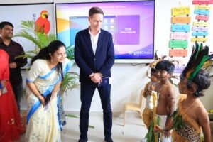 Students presenting global cultural diversity during San Talks at the best school in Hayathnagar