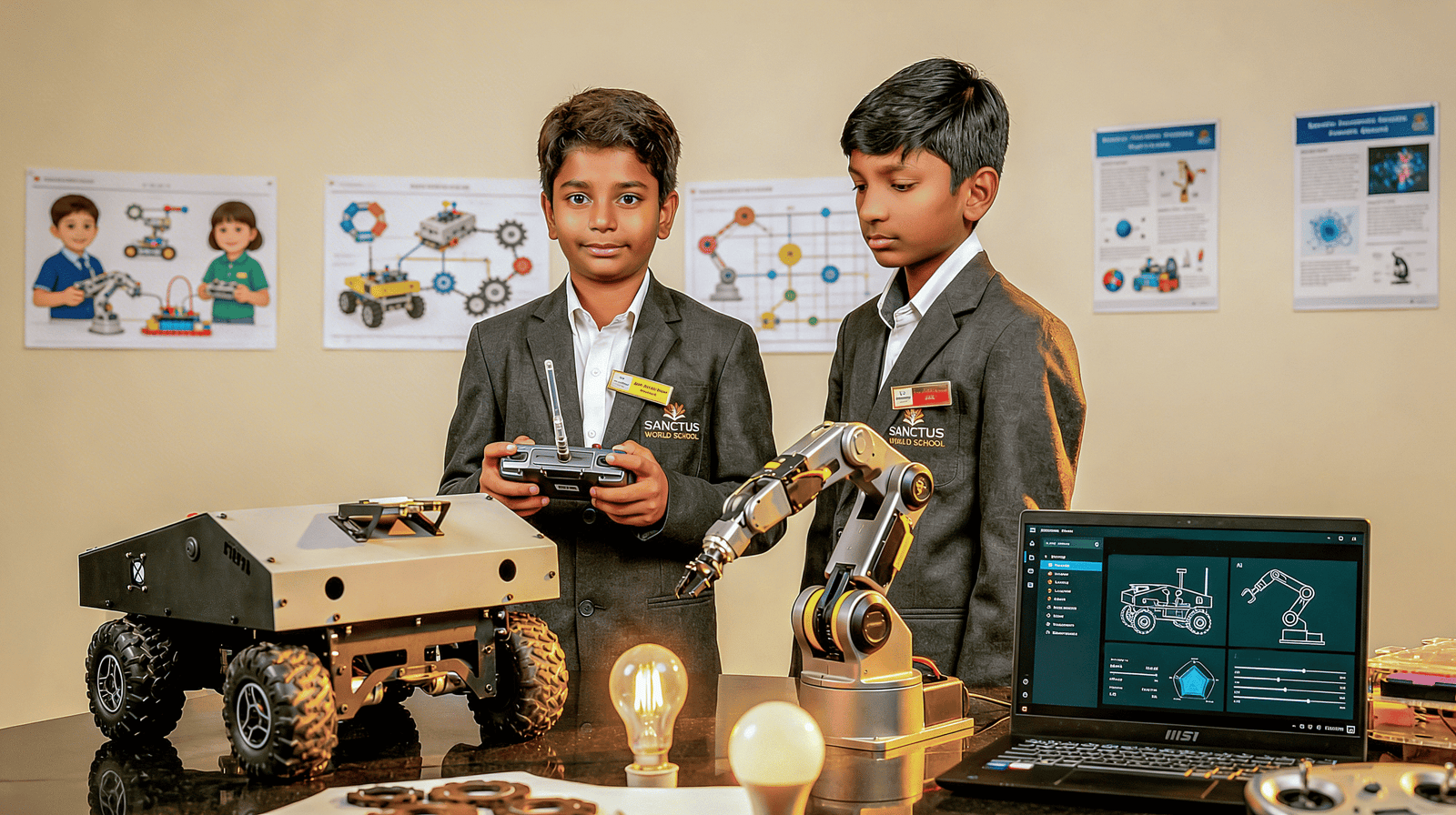 Sanctus World School Hayathnagar Students